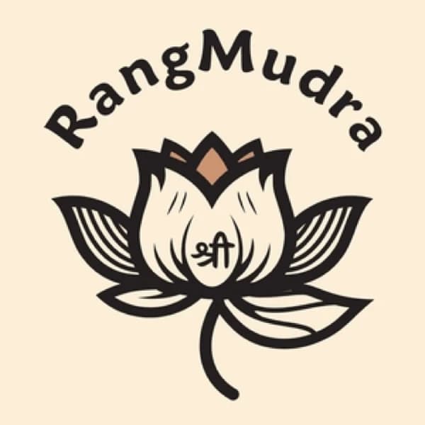 RangMudra logo, a lotus under the studio's name